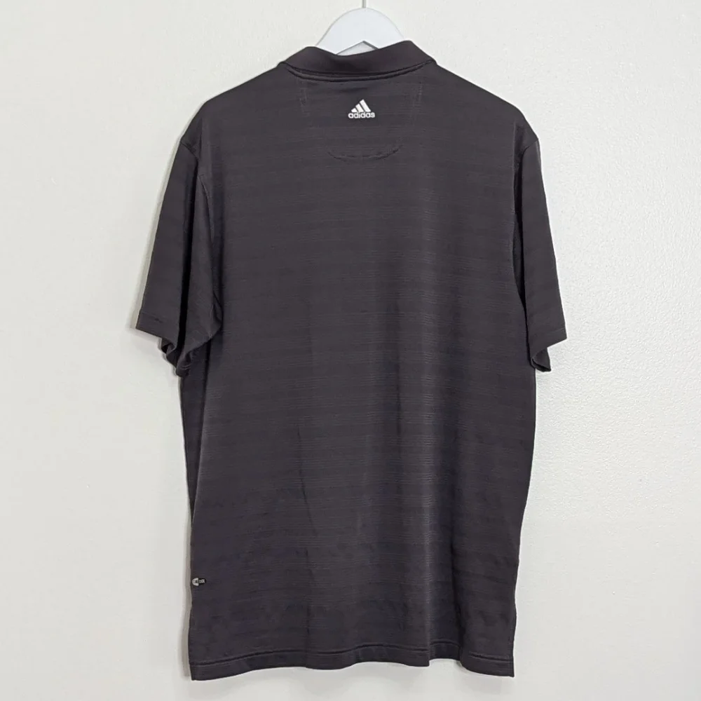 Adidas Golf Polo Men's Large Grey Climacool Short Sleeve